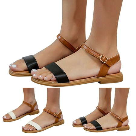 Aayomet Womens Sandals Women Sandals Fashion Simple Roman Style Shoes Comfortable Flat Bottom Large Casual Versatile Casual Black 8.5
Aayomet Womens Sandals Women Sandals Fashion Simple Roman Style Shoes Comfortable Flat Bottom Large Casual Versatile Casual Black 8.5
