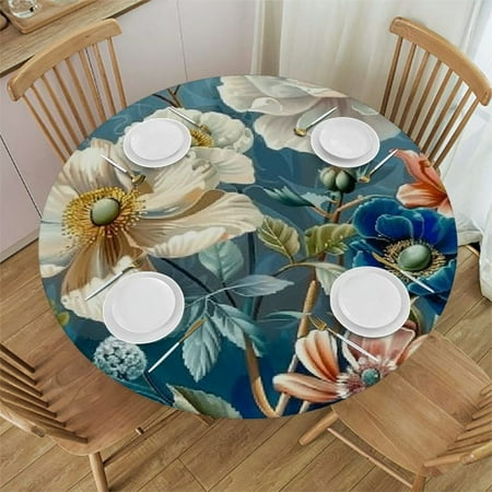 Orinice Flowers Table Blue Background Round Table Cover Stain Resistant Washable Indoor Outdoor Tablecloth Kitchen Dining Wedding Parties 100% Polyester Fiber 38-42
Orinice Flowers Table Blue Background Round Table Cover Stain Resistant Washable Indoor Outdoor Tablecloth Kitchen Dining Wedding Parties 100% Polyester Fiber 38-42