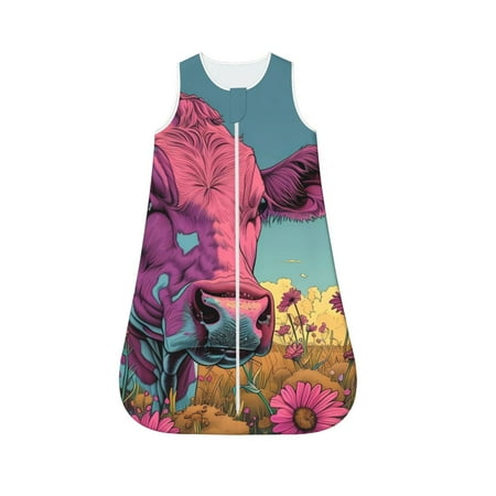 Honeii Pink Cow In Sunflower Field Print Unisex Babies Sleepbag Wearable Blanket Baby Sleeveless Sleeping Bag-X-Large
Honeii Pink Cow In Sunflower Field Print Unisex Babies Sleepbag Wearable Blanket Baby Sleeveless Sleeping Bag-X-Large