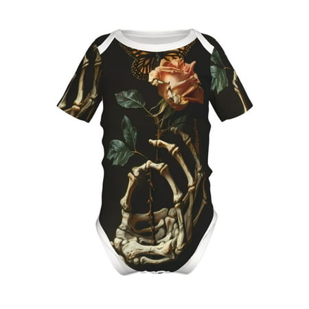 Lukts Skeleton Hand Rose Butterfly Print Baby Short Sleeve Romper Onesie for Newborn Baby Boys and Girls-18 Months
Lukts Skeleton Hand Rose Butterfly Print Baby Short Sleeve Romper Onesie for Newborn Baby Boys and Girls-18 Months