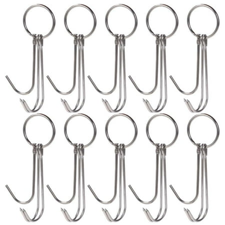 10PCS Stainless Steel Double Hooks for Bacon Hams Meat Processing Butcher Hook Hanging Drying BBQ Grill Cooking
10PCS Stainless Steel Double Hooks for Bacon Hams Meat Processing Butcher Hook Hanging Drying BBQ Grill Cooking