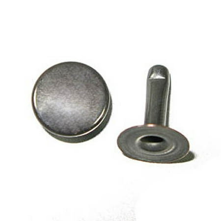 Double Cap Rapid Rivets 11mm Cap 10mm Post 100 Pack Gunmetal