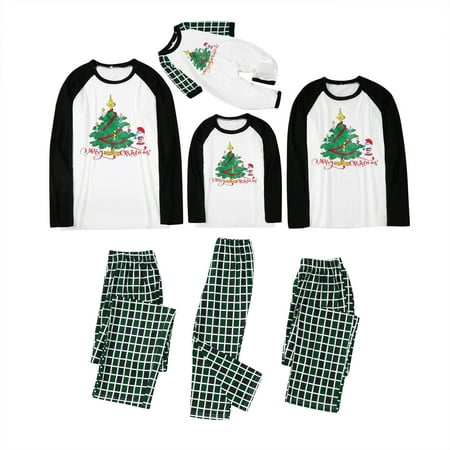 Matching Family Pajamas Sets Christmas PJ s Sleepwear Printed Top with Plaid Bottom
Matching Family Pajamas Sets Christmas PJ s Sleepwear Printed Top with Plaid Bottom