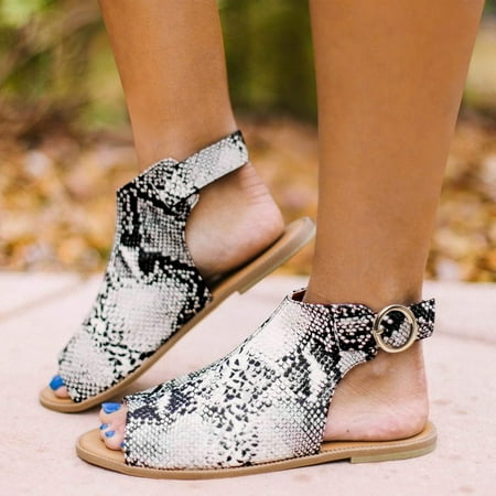 Women s Fish Mouth Sandals Open Pattern Fashion Slippers Snake Flat And Toe Women s sandals Gray 7.5
Women s Fish Mouth Sandals Open Pattern Fashion Slippers Snake Flat And Toe Women s sandals Gray 7.5