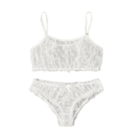 Lingerie Set Womens Push Up Dot Mesh Bowknot Underpants Sleepwear Black Bra and Panty Sets for Women Lingerie Sets White S
Lingerie Set Womens Push Up Dot Mesh Bowknot Underpants Sleepwear Black Bra and Panty Sets for Women Lingerie Sets White S