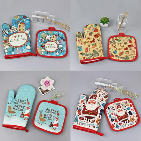 2Pcs/Set Christmas Oven Mitt with Pot Holder Anti-scalding Heat-resistant Hanging Loop Thicker Heat Insulation Washable
2Pcs/Set Christmas Oven Mitt with Pot Holder Anti-scalding Heat-resistant Hanging Loop Thicker Heat Insulation Washable