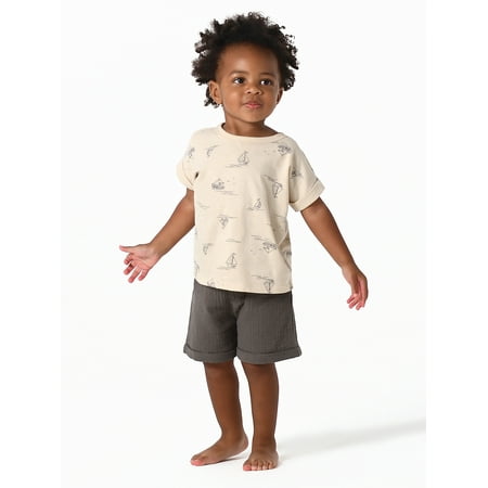 Modern Moments by Gerber Baby Boys Short Sleeve Tee and Gauze Shorts Outfit Set 2-Piece Sizes 0/3M-24M
Modern Moments by Gerber Baby Boys Short Sleeve Tee and Gauze Shorts Outfit Set 2-Piece Sizes 0/3M-24M