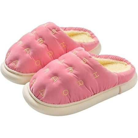 DanceeMangoo Soft Fluffy Fur Lining House Slippers Fashion Letter Print Waterproof Anti-skip Indoor Shoes for Women Men
DanceeMangoo Soft Fluffy Fur Lining House Slippers Fashion Letter Print Waterproof Anti-skip Indoor Shoes for Women Men