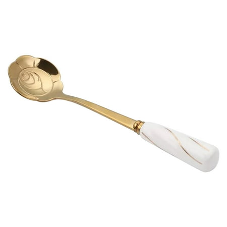 Mittory Stainless Steel Coffee Stirring Spoon With Ceramic Handle Golden Flower Spoon
Mittory Stainless Steel Coffee Stirring Spoon With Ceramic Handle Golden Flower Spoon