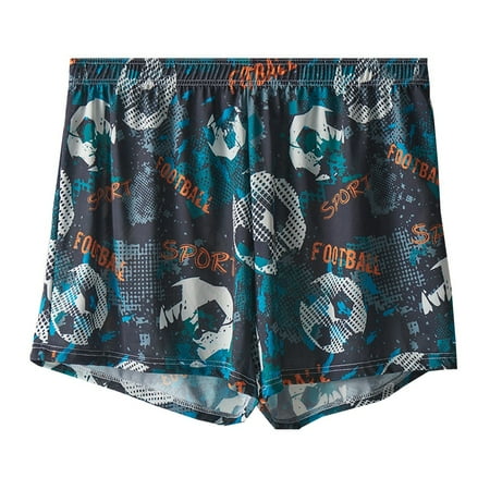 Men Breathable Trunks Ice Silk Soft Pajama Shorts Fashion Arrow Pants Underwear