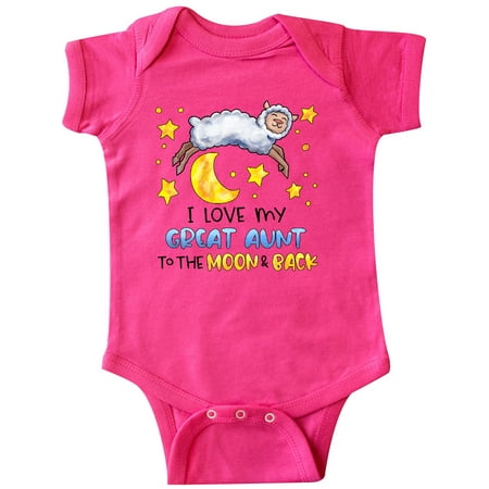 Inktastic I Love my Great Aunt to the Moon and Back Cute Sheep Gift Baby Boy or Baby Girl Bodysuit
Inktastic I Love my Great Aunt to the Moon and Back Cute Sheep Gift Baby Boy or Baby Girl Bodysuit