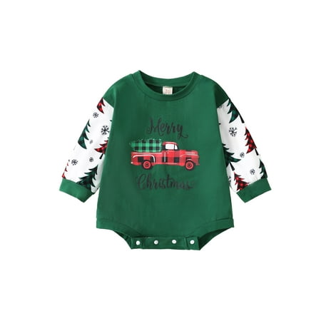 Listenwind Newborn Baby Boy Girl Spring / Fall Romper Casual Long Sleeve Round Neck Cartoon Letters / Elk / Car / Tree Print Loose Button Christmas Romper
Listenwind Newborn Baby Boy Girl Spring / Fall Romper Casual Long Sleeve Round Neck Cartoon Letters / Elk / Car / Tree Print Loose Button Christmas Romper