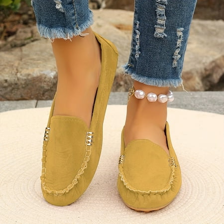 TUOBKE Women‘s Solid Color Flat Loafers Casual Slip On Shallow Mouth Shoes Lightweight & Comfortable Shoes
TUOBKE Women‘s Solid Color Flat Loafers Casual Slip On Shallow Mouth Shoes Lightweight & Comfortable Shoes