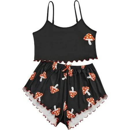 Women s Cartoon Print Lettuce Trim Cami Top and Shorts 2 Piece Cute Pajama Set Sleepwear - Dream (8-10)
Women s Cartoon Print Lettuce Trim Cami Top and Shorts 2 Piece Cute Pajama Set Sleepwear - Dream (8-10)
