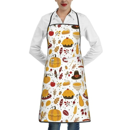 Gaeub Thanksgiving Kitchen Cooking Aprons Adjustable Bib Apron Waterdrop and Oil Resistant Kitchen Chef Apron for Women Men
Gaeub Thanksgiving Kitchen Cooking Aprons Adjustable Bib Apron Waterdrop and Oil Resistant Kitchen Chef Apron for Women Men
