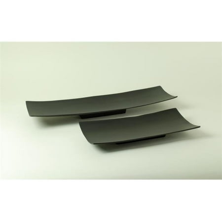 Modern Day Accents 8314 Alum Long Black Rect Trays - Set of 2 
Modern Day Accents 8314 Alum Long Black Rect Trays - Set of 2