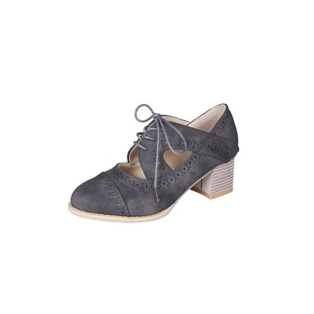 SIMANLAN Ladies Vintage Office Shoes Hollow Out Round Toe Walking Lace Up Brogue Shoe Gray 8.5
SIMANLAN Ladies Vintage Office Shoes Hollow Out Round Toe Walking Lace Up Brogue Shoe Gray 8.5