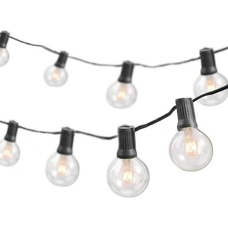 50-Foot 50 Socket Indoor/Outdoor Patio String Lights with 55 Incandescent Globe G40 Bulbs (5 Free Bulbs Included) Great Wedding Lights Decorations for Patios Porches Backyards Decks Bistros 
50-Foot 50 Socket Indoor/Outdoor Patio String Lights with 55 Incandescent Globe G40 Bulbs (5 Free Bulbs Included) Great Wedding Lights Decorations for Patios Porches Backyards Decks Bistros