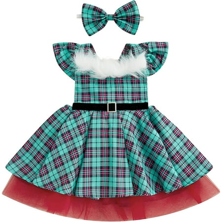 PIKADINGNIS Toddler Baby Girls Christmas Clothes Plaid Fly Sleeve Tulle Tutu Dress with Headband Outfits Princess Party Sundress
PIKADINGNIS Toddler Baby Girls Christmas Clothes Plaid Fly Sleeve Tulle Tutu Dress with Headband Outfits Princess Party Sundress