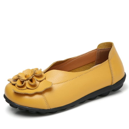 Aayomet Women s Slippers Women s Single Casual Flower Soft Flat Leather Shoes on Shoes Slip Comfortable Women s slipper Yellow 7.5
Aayomet Women s Slippers Women s Single Casual Flower Soft Flat Leather Shoes on Shoes Slip Comfortable Women s slipper Yellow 7.5