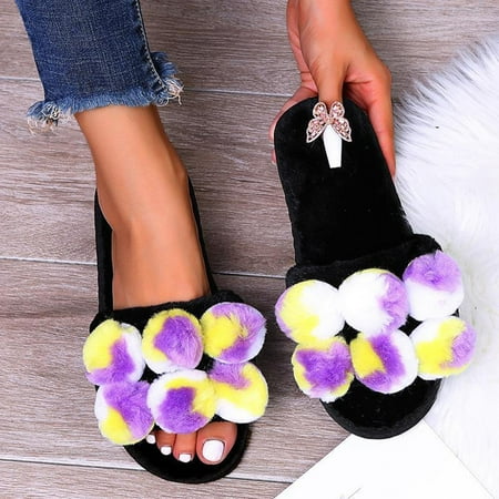 KKCXFJX slippers for women Women s Warm Cute Plush Ball Home Round Head Soft Soled Cotton Slippers Slippers
KKCXFJX slippers for women Women s Warm Cute Plush Ball Home Round Head Soft Soled Cotton Slippers Slippers