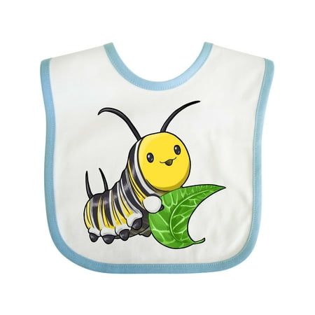 Inktastic Monarch Butterfly Caterpillar- Cute Baby Insect Gift Baby Boy or Baby Girl Bib