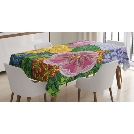 Colorful Decor Tablecloth Nature Flower Petals Florets Vintage Romantic Buds Summer Blooms Feminine Rectangular Table Cover for Dining Room Kitchen 60 X 84 Inches Lilac Green by Ambesonne
Colorful Decor Tablecloth Nature Flower Petals Florets Vintage Romantic Buds Summer Blooms Feminine Rectangular Table Cover for Dining Room Kitchen 60 X 84 Inches Lilac Green by Ambesonne