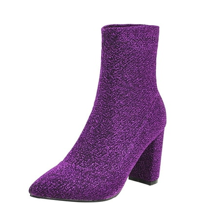 Fsqjgq Tall Boots for Women Fashion Boots Thick Heels High Heels Elastic Short Boots Fashion Boots Womens Winter Boots Half Purple 42
Fsqjgq Tall Boots for Women Fashion Boots Thick Heels High Heels Elastic Short Boots Fashion Boots Womens Winter Boots Half Purple 42