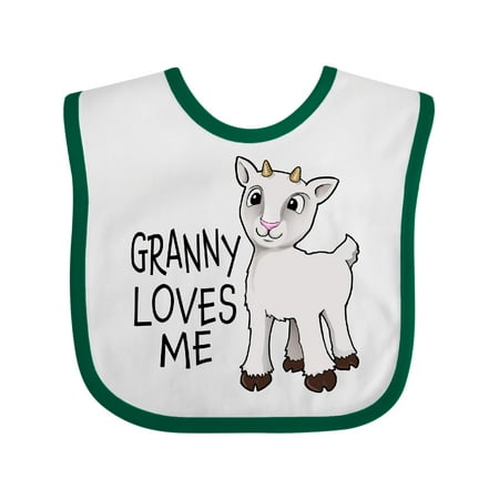 Inktastic Granny Loves Me- Cute Goat Gift Baby Boy or Baby Girl Bib