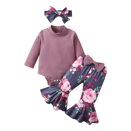 QYZEU Baby Girl Clothes Gift Set Girls Long Sleeve Ribbed Romper Bodysuit Floral Printed Bell Bottoms Pants Headbands Outfits
QYZEU Baby Girl Clothes Gift Set Girls Long Sleeve Ribbed Romper Bodysuit Floral Printed Bell Bottoms Pants Headbands Outfits