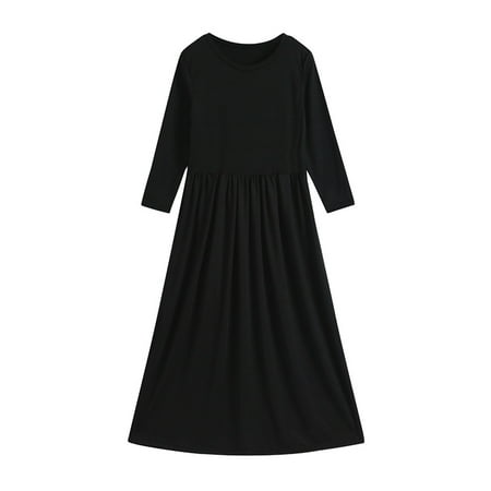 GWAABD Girl Dresses Black Polyester toddler Girl Long Sleeve Scoop Neck Soild Loose Casual Daily Wear Long Maxi Princess Dress 140
GWAABD Girl Dresses Black Polyester toddler Girl Long Sleeve Scoop Neck Soild Loose Casual Daily Wear Long Maxi Princess Dress 140