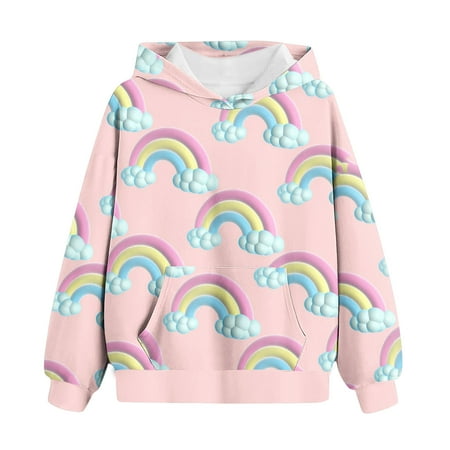 lkfuzj Kids Boys Girls Classic Hoodies Pullover Casual Rainbow Printed Sweatshirt Long Sleeve Hooded Tops with Pocket - End-of-year Clearance
lkfuzj Kids Boys Girls Classic Hoodies Pullover Casual Rainbow Printed Sweatshirt Long Sleeve Hooded Tops with Pocket - End-of-year Clearance