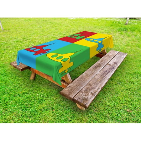 Submarine Outdoor Tablecloth Pop Art Style Underwater Transportation Vessels Lively Colored Icons and Frames Decorative Washable Fabric Picnic Tablecloth 58 X 120 Inches Multicolor by Ambesonne 
Submarine Outdoor Tablecloth Pop Art Style Underwater Transportation Vessels Lively Colored Icons and Frames Decorative Washable Fabric Picnic Tablecloth 58 X 120 Inches Multicolor by Ambesonne
