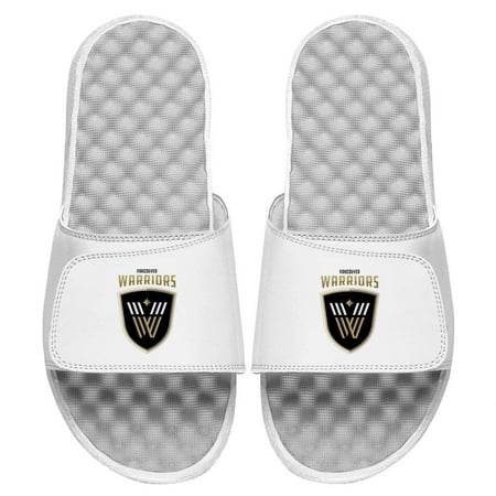 Men s ISlide White Vancouver Warriors Primary Logo Slide Sandals