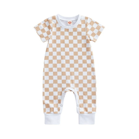 Calsunbaby Toddler Infant Baby Boys Girs Casual Short Sleeve Jumpsuit Checkerboard Printed Round Neck Long Romper Yellow 6-12 Months
Calsunbaby Toddler Infant Baby Boys Girs Casual Short Sleeve Jumpsuit Checkerboard Printed Round Neck Long Romper Yellow 6-12 Months