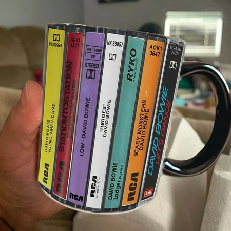 DavVid Bowie Albums Cassette Collection Retro Accent Mug Gift For Fan Music Cup
DavVid Bowie Albums Cassette Collection Retro Accent Mug Gift For Fan Music Cup