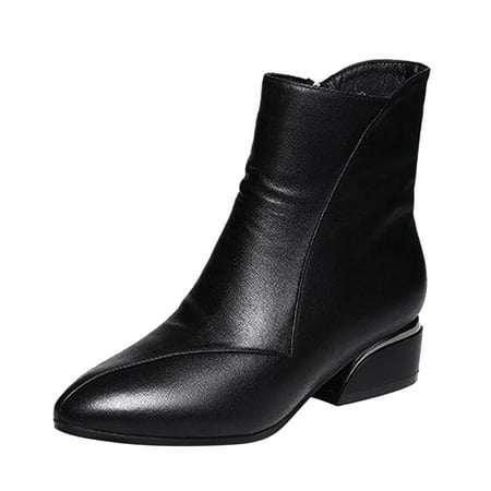 GNEIKDEING Women Solid Color Comfortable Square Heels Zipper Short Booties Pointed Toe Shoes Gift on Clearance
GNEIKDEING Women Solid Color Comfortable Square Heels Zipper Short Booties Pointed Toe Shoes Gift on Clearance