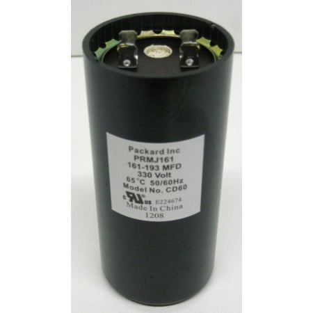 Packard 161-330 Packard PRMJ161 Motor Start Capacitor. 161-193 MFD UF / 330 VAC