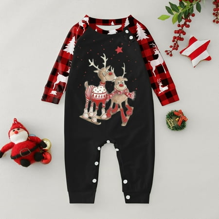 ERTUTUYI Family Pajama Set Christmas Pajamas Check Print Pajama Set Baby Black 60
ERTUTUYI Family Pajama Set Christmas Pajamas Check Print Pajama Set Baby Black 60