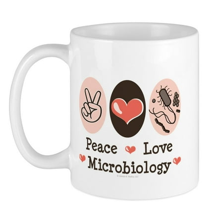 CafePress - Peace Love Microbiology Mug - Unique Coffee Mug, Coffee Cup CafePress