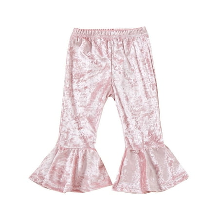 WZHKSN Children Toddler Baby Girls Solid Girls Pants Flare Pants Clothes