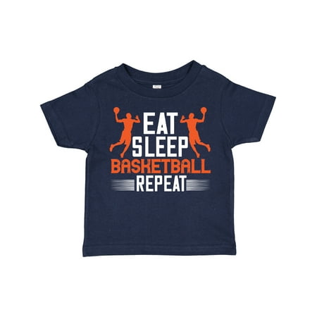 Inktastic Eat Sleep Basketball Repeat Gift Toddler Boy or Toddler Girl T-Shirt