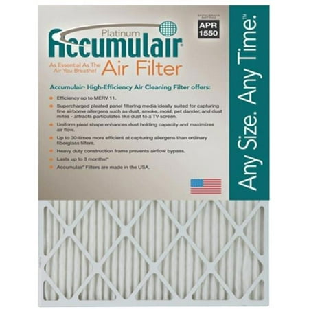Filters-NOW FA20X25X4=DF 20x25x4 Accumulair Platinum 4-Inch Filter - MERV 11 Pack of - 2
Filters-NOW FA20X25X4=DF 20x25x4 Accumulair Platinum 4-Inch Filter - MERV 11 Pack of - 2