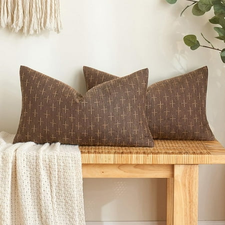 MIULEE Pack of 2 Decorative Burlap Linen Throw Pillow Covers Modern Farmhouse Pillowcase Rustic Woven Textured Cushion Cover for Sofa Couch Bed 16x16 Inch Dark Coffee
MIULEE Pack of 2 Decorative Burlap Linen Throw Pillow Covers Modern Farmhouse Pillowcase Rustic Woven Textured Cushion Cover for Sofa Couch Bed 16x16 Inch Dark Coffee