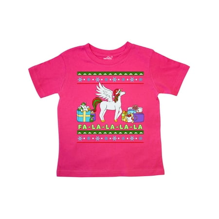 Inktastic Christmas Festive Unicorns Fa-La-La-La-La Gift Toddler Boy or Toddler Girl T-Shirt