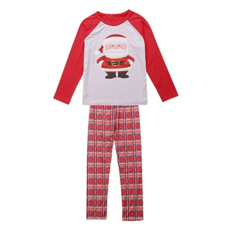 LEVEFORD Christmas Family Matching Pajamas Set Adult Kid Sleepwear Nightwear