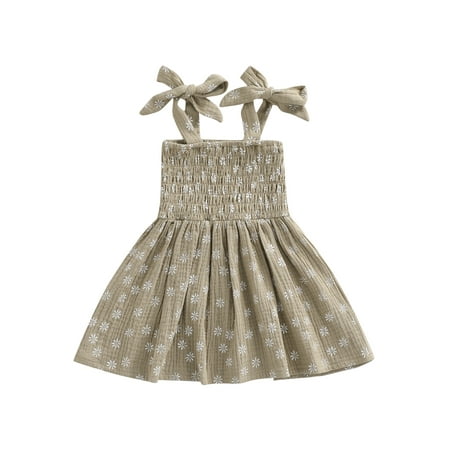 Frobukio Kids Toddler Girls Bandage Strap Dress Daisy Print Casual Sleeveless Summer Princess Dress Party Dress Dark Green 3-4 Years
Frobukio Kids Toddler Girls Bandage Strap Dress Daisy Print Casual Sleeveless Summer Princess Dress Party Dress Dark Green 3-4 Years