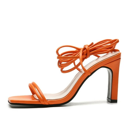 Cathalem Toe Summer Sandals Heels Shoes Open Breathable Fashion Lace-Up Women s Women s sandals Sandals Womens Orange 8.5
Cathalem Toe Summer Sandals Heels Shoes Open Breathable Fashion Lace-Up Women s Women s sandals Sandals Womens Orange 8.5