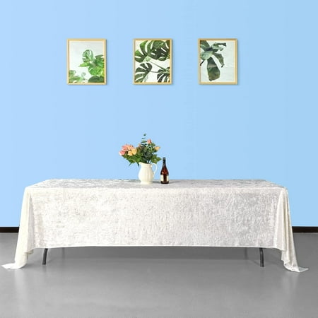 Trimming Shop 90x156 inch Crushed Velvet Rectangle Table Cover Glitz Fabric Ivory Tablecloth 1pcs
Trimming Shop 90x156 inch Crushed Velvet Rectangle Table Cover Glitz Fabric Ivory Tablecloth 1pcs