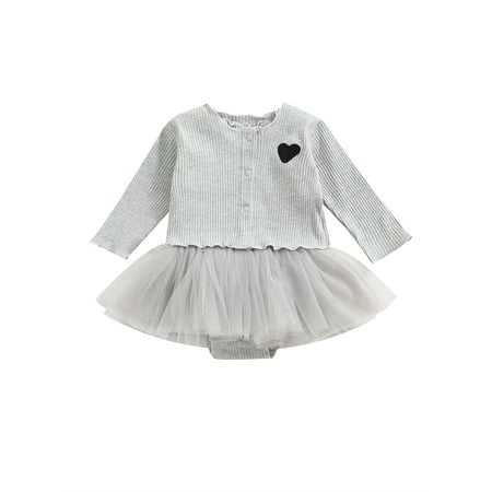 Lajitongtong 0-12M Newborn Baby Girl Valentines Day Outfit Heart Print Sleeveless Knitted Tuller Romper Dress Cardigan Princess Set
Lajitongtong 0-12M Newborn Baby Girl Valentines Day Outfit Heart Print Sleeveless Knitted Tuller Romper Dress Cardigan Princess Set